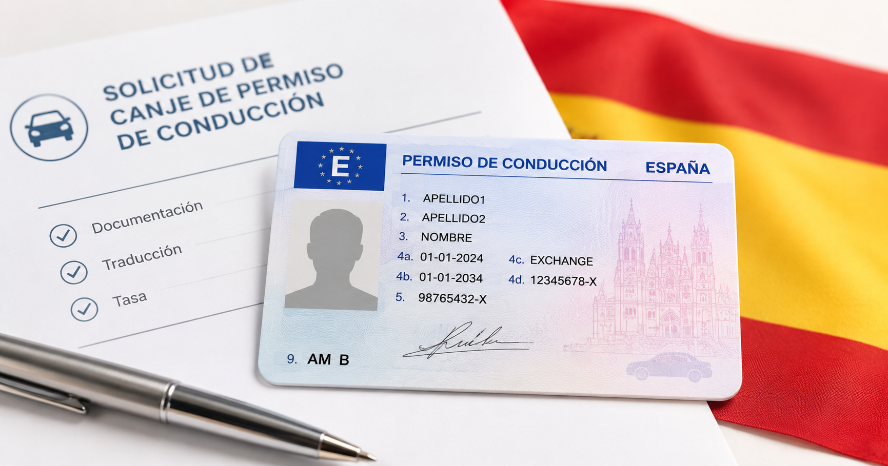 Carnet de conducir español y documentación de canje